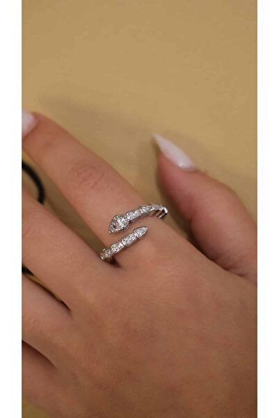 Jerie Snake Model Zircon Stone Adjustable Ring
