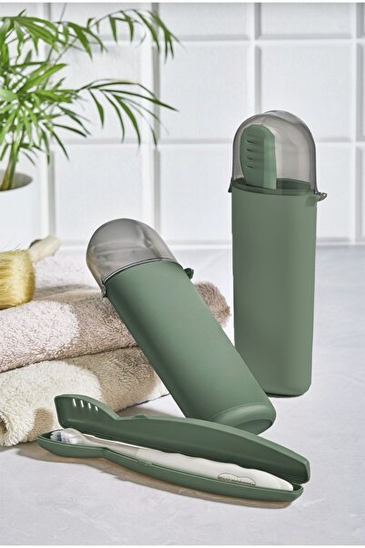Sungroup 2 Pcs Multipurpose Box and 2 Pcs Toothbrush Box (4 Pcs Set) (2 pcs Green, 2 pcs Green)