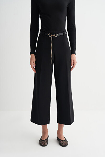 VESNA Zincir Kemerli Dokulu Pantolon