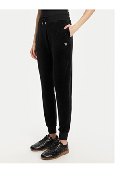Guess Pantaloni de trening pentru femei negri V3BB27K0232