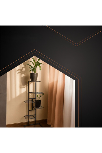 zola Suport metalic pentru ghivece, 7 suporturi, greutate suportata 20 kg, fier, 41 x 22 x 106 cm, negru