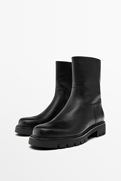 Massimo Dutti Tırtıklı tabanlı düz bot