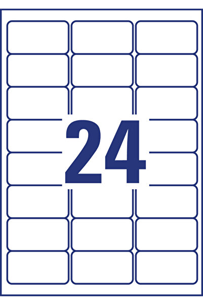 Avery Zweckform Etichete L4773REV-20, impermeabile repozitionabile 24/A4, 63,5x33,9mm, 20 coli/top