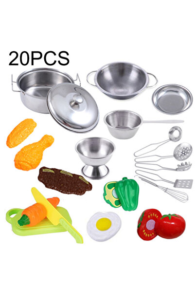 Choice 20 قطعة 13/15/20 قطعة لعبة مطبخ للأطفال أواني ومقالي DIY صغيرة من الفو...