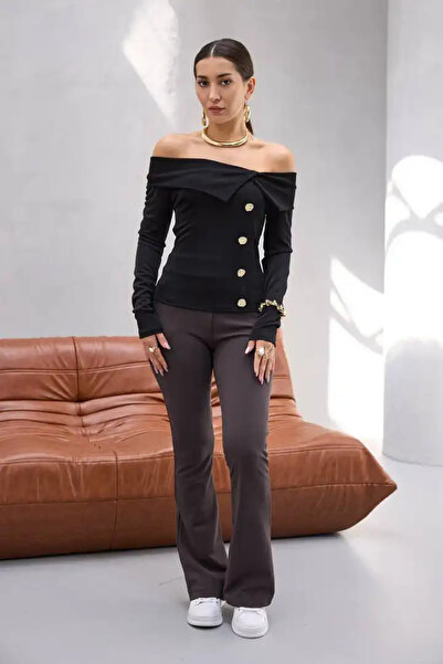 cemo Button-Detail Madonna Blouse