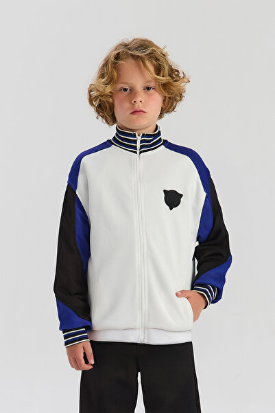 Nebbati Boy White Tracksuit Top