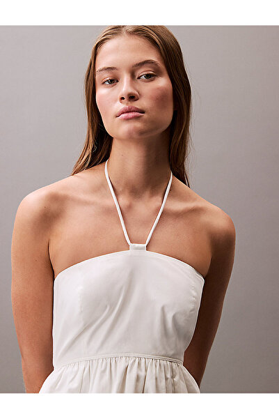 Calvin Klein Women's Cotton Twill Halter Dress