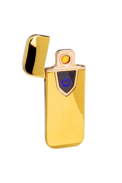 dalimag USB Rechargeable Electronic Lighter with Fingerprint Sensor, 7 Cm, Gold