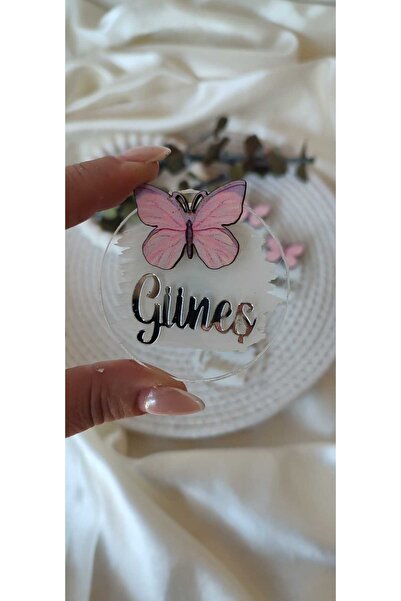 hoby shop Pleksi Pembe Kelebek Magnet 20adet