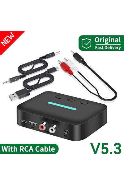 Choice v5.3 (جديد) مع كابل RCA محول مستقبل صوت USB Bluetooth 5.3 موسيقى ستيري...