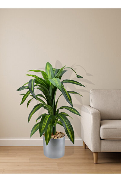 DRAMA HOME شجرة الذرة الصناعية بارتفاع 120 سم مع حوض ديكوري أنيق – ديكور منزل...