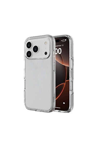 QDOS جراب iPhone 17 Pro - شفاف، مضاد للاصفرار، زوايا مبطنة بالهواء، مقاوم للس...