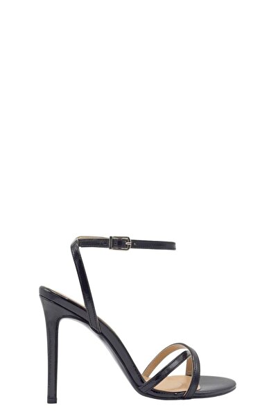 Moulin Shoes Black Cross Strap Heeled Women's Shoes