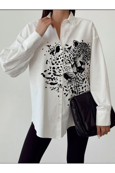 adel deniz collection Women's Woven Terrycoton White Shirt