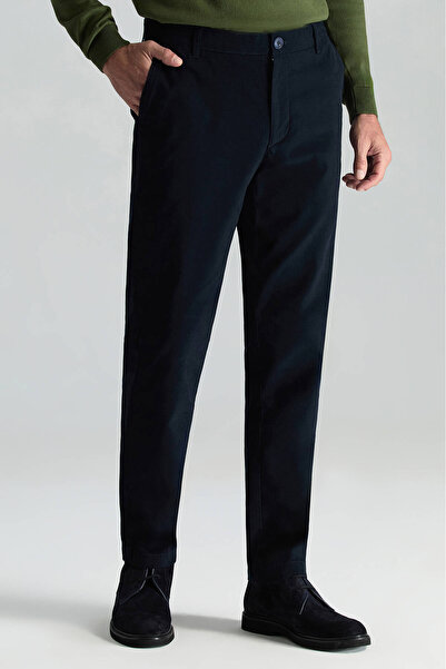 Hemington Pamuk Kaşmir Karışım Lacivert Chino Pantolon