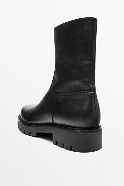 Massimo Dutti Tırtıklı tabanlı düz bot