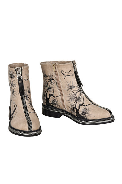 Streetfly Γυναικείες μπότες με φερμουάρ και χρωματιστές ανταύγειες