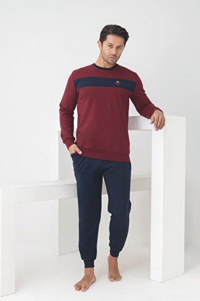 PİJAMANGEL ERKEKSIFIR YAKA PİJAMA TAKIMI