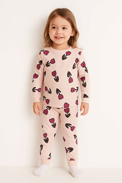 ZUZUNGA Tulip Patterned Girls' Pajama Set
