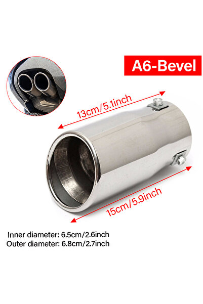 Choice كاتم صوت طرف أنبوب عادم السيارة العالمي المشطوف من الفولاذ المقاوم للص...