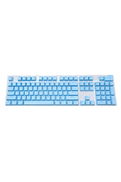 ALLOYSEED Blue 104pcs ABS Universal Mechanical Keyboard Keycaps Ergonomic Blank Keycaps For Cherry MX Keyboard