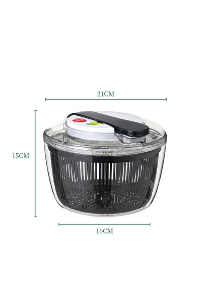 Choice مصفاة سلطة LMETJMA سوداء سعة 3 لتر، وعاء سلطة كبير مع غطاء، مصفاة سلطة...