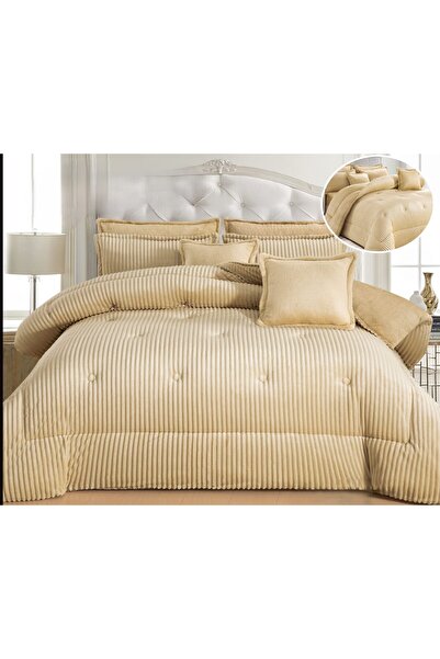 SNOOZYL Hotel-style double bedspread made of soft velvet and luxurious fur