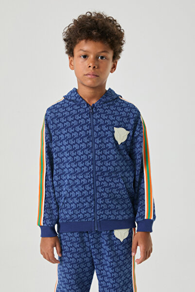 Nebbati Boy Navy Blue Tracksuit Top