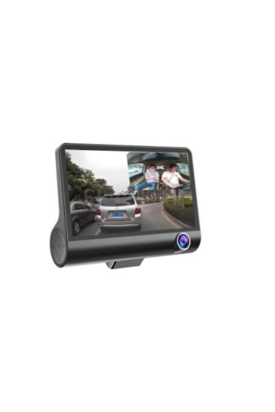 JRH Camera Video Auto Tripla, Full-HD, 3 Camere - Fata/Spate/Interior, Display 4 Inch, G Senzor, 170 gra