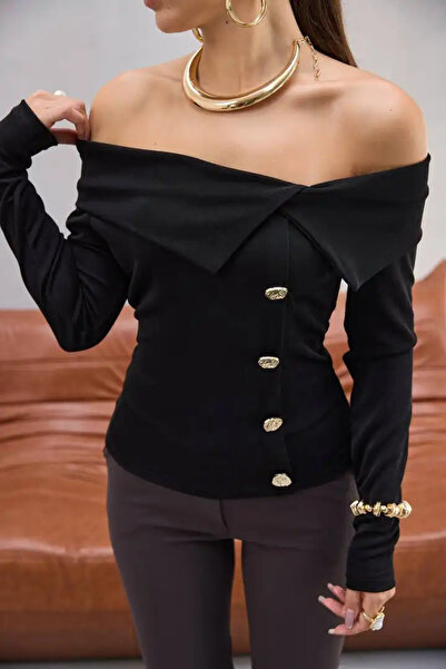 cemo Button-Detail Madonna Blouse