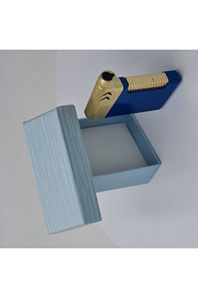 dalimag Metal Gas Lighter, Windproof, Trigger Model, Refillable, Blue, Boxed