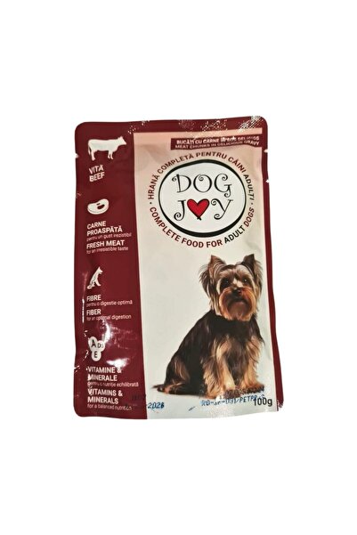Dog Hrană umedă cu aromă de vită 100g - Joy Premium Nutrition * 24 buc