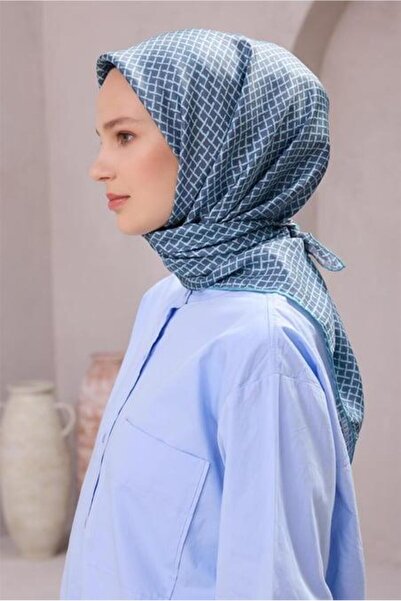 Belli Φουλάρι Tivil Pure Silk 4203 - 50 Ανθρακί Γεωμετρικό σχέδιο