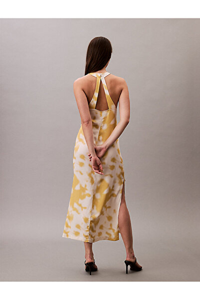Calvin Klein Women's Printed Viscose Satin Dress