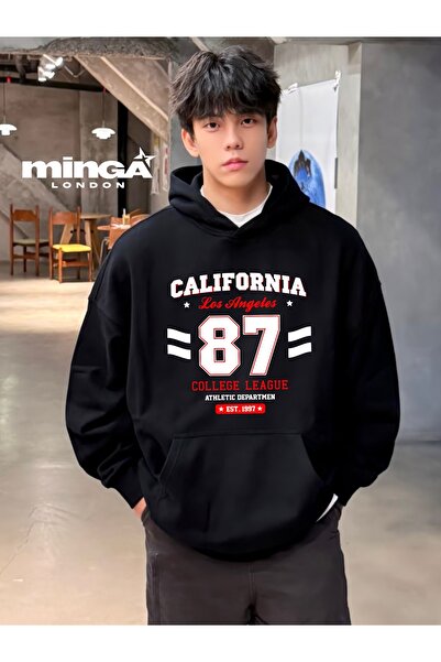 Minga London Hanorac oversize cu imprimeu Collage negru -Mingalondon