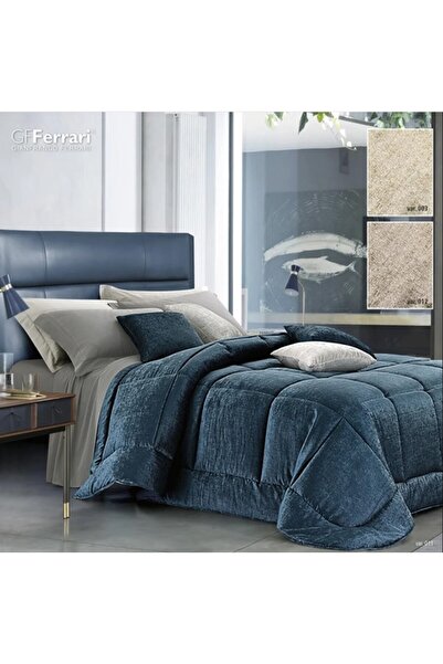 GF FERRARI GFFerrari Luxury King Duvet Cover - Blue 7 Piece Set