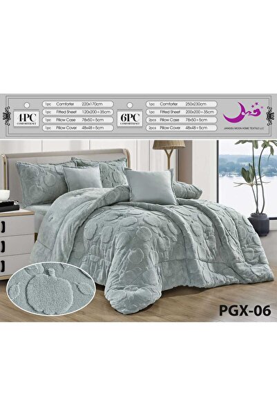 Moon 6-piece winter fur bedspread for two people