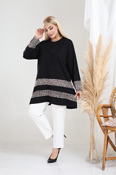 EMEZ Μπλούζα με μοντέλο καμπάνας Leopard ριγέ