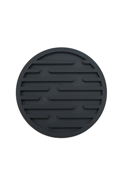 Choice1 قواعد أكواب سيليكون سوداء دائرية مقاومة للحرارة مقاس 10 سم، مناسبة لأ...