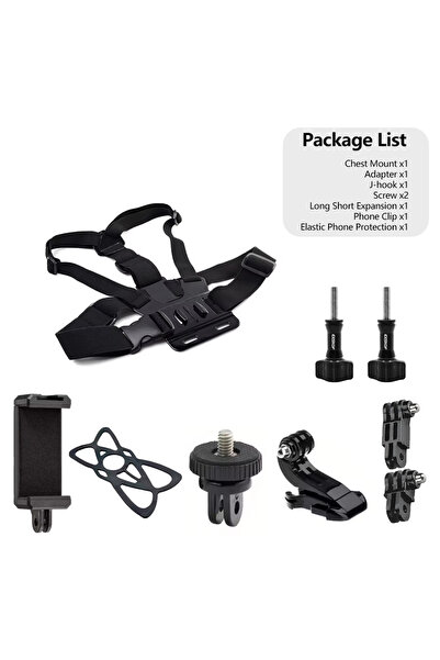 Choice طقم تثبيت على الصدر ب حزام تثبيت على الصدر قابل للتعديل لكاميرا GoPro ...