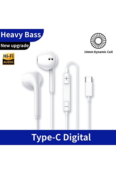 Choice سماعات أذن داخلية من النوع C مزودة بمضخم صوت وميكروفون عالي الدقة مقاس...