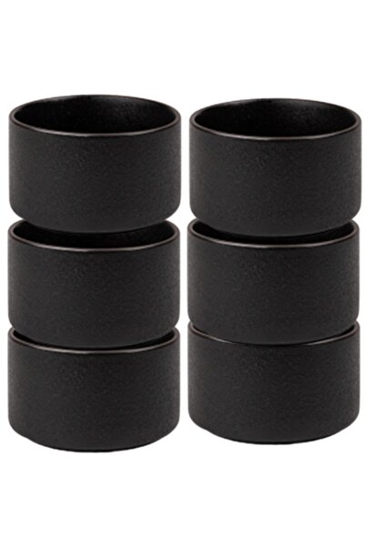 Culinaro Set 6 Boluri ceramic BLACK CERAMIC, D10xh6cm, negru