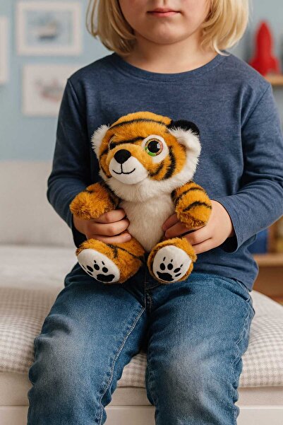 Fidan oyuncak 15 cm Sevimli Yavru Kaplan Peluş Oyuncak – Yumuşak Dokulu & Büyük Gözlü
