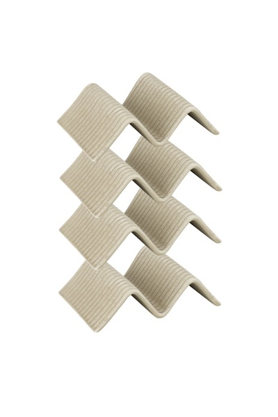 Culinaro Set of 4 taco holders with 1-2 compartments STREET FOOD CREAM, ceramic, 14.9x10.4xh4.5cm