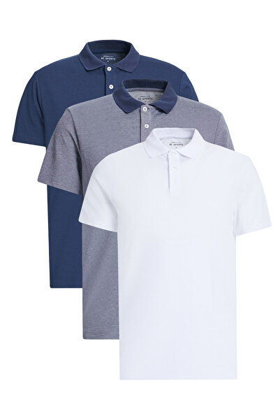AC&Co / Altınyıldız Classics 3er-Pack T-Shirts mit Polokragen