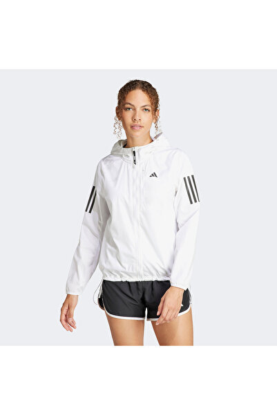 adidas Otr B Kadın Beyaz Koşu Ceketi KADIN KOŞU CEKETİ IK7445