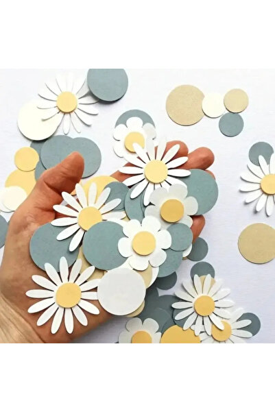 Choice زينة حفلات زهور الأقحوان الخضراء، زينة حفلات معمودية ورقية وردية اللون...