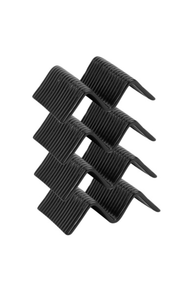 Culinaro Set of 4 taco holders with 1-2 compartments STREET FOOD BLACK, ceramic, 14.9x10.4xh4.5cm