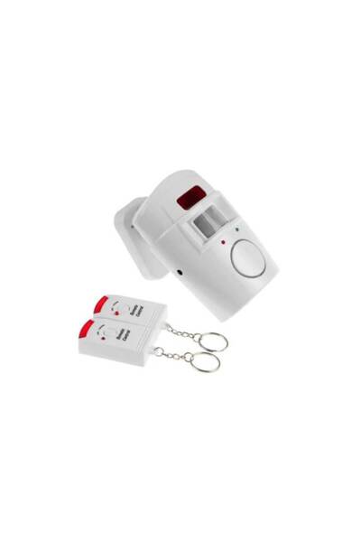 OEM House Alarm with Motion Sensor, Timer, and 2 Remote Controls, White