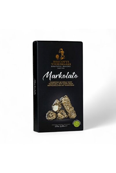 BISCOTTI TSOUNGARI MARKOLATO Tahin Dolgulu Çikolata ve Susamlı Rulo Gofret 170 gr.